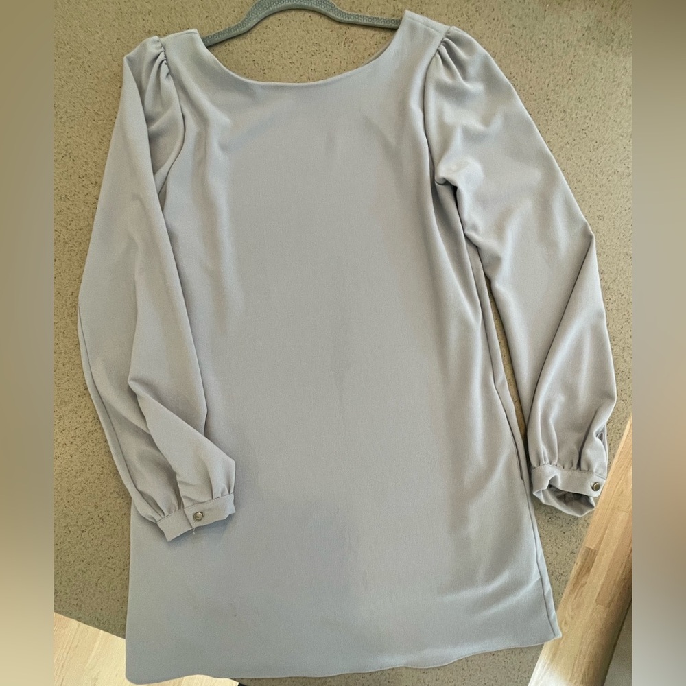 Lulus Grey long sleeve dress with light lining and pockets | size small